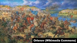Битва на Синіх водах. Картина Артура Орльонова, головного художника студії Українського батального мистецтва