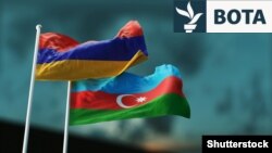 Flamujt e Armenisë dhe Azerbajxhanit. Fotografi ilustruese nga arkivi.