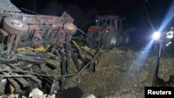 Imagine cu dezastrul provocat de explozia din Polonia