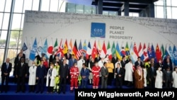 Učesnici Samita G20 u Rimu, 30. oktobra 2021.
