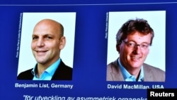 Proglašenje pobednika za Nobelovu nagradu za hemiju, Stokholm, 6. oktobar 2021. 