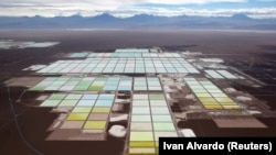 Područja prerade rudnika litijuma kompanije SQM u pustinji Atacama na sjeveru Čilea