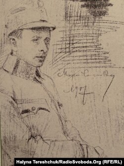 Модест Сосенко під час служби у війську, автопортрет
