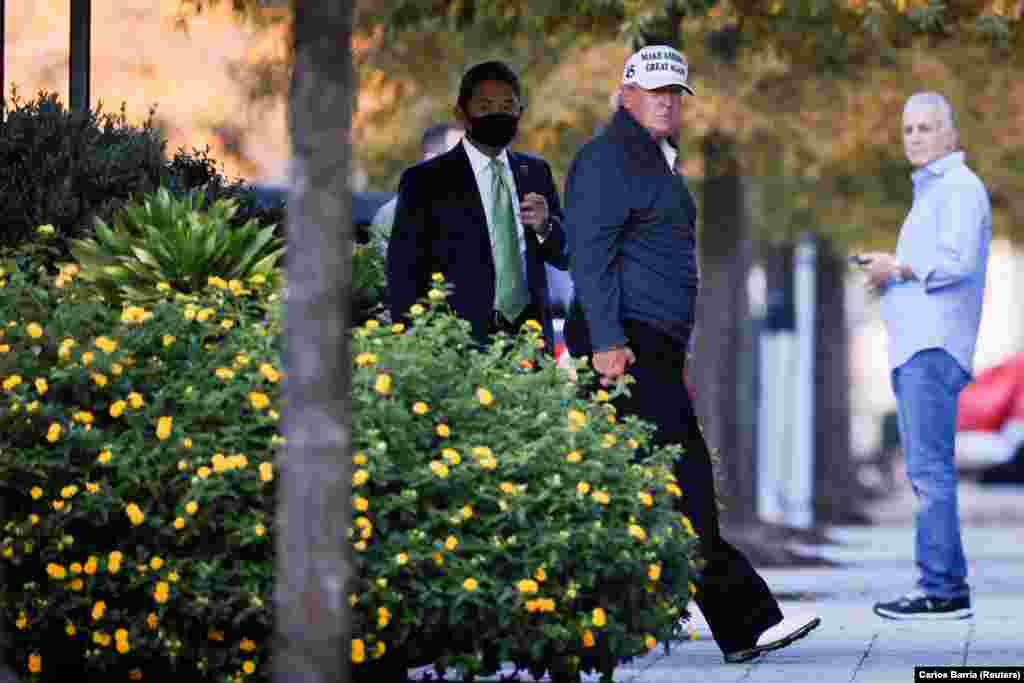 A hivatalban lévő amerikai elnök visszatér a Fehér Házba.