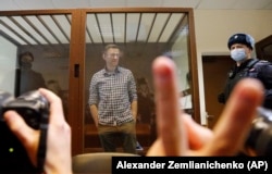 Aleksej Navaljni u sudnici u Moskvi, februar 2021.