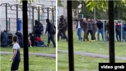 Полиция в Москве задерживает мигрантов из Таджикистана, май 2023 г.