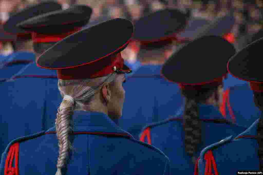 Pripadnici entitetske policije marširaju na obilježavanju Dana Republike Srpske u Banjoj Luci, Bosna i Hercegovina.