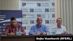 Konferencija za medije nakon vanredne sjednice Skupštine sindikata pravosuđa RS-a, 1. april 2024. 