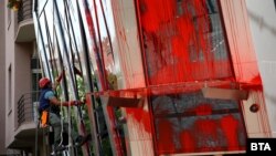 Почистване на сградата на Дома на Европа в София, 22 май 2023 г.