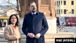 Ministrica vanjskih poslova Njemačke Annalena Baerbock i ministar vanjskih poslova Bosne i Hercegovine Elmedin Konaković, Sarajevo, 5. mart 2024.