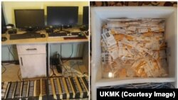 SIM-карталар менен иштеген жашыруун терминал. УКМК тараткан сүрөт.