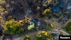 Avioni i rrëzuar ku humbën jetën dy pilotët, 25 korrik 2023. 