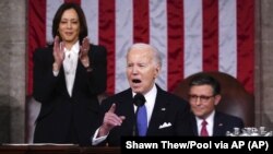 Predsednik Džo Bajden drži govor o stanju u Uniji na zajedničkoj sednici Kongresa na Kapitolu, u četvrtak, 7. marta 2024, u Vašingtonu.