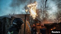 Сӯхтор дар пайи ҳамла дар Донетск