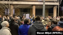 Protesta në Beograd më 19 dhjetor 2023. 