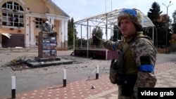 Український військовий у Суджі. Курська область