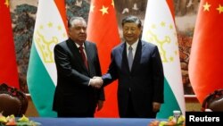 Си Цзинпин жана Эмомали Рахмон. Сиань, 18-май, 2023-жыл