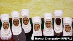 Сүрөтчү Залкар Эсенкановдун "Жети эне" аталышындагы эмгеги.