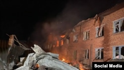 Наслідки ракетного удару по селищу Великий Бурлук Харківської області, 14 лютого 2023 року