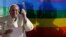 Колаж със снимки на папа Франциск и знамето на ЛГБТ общността