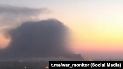 Támadás egy olajfinomító ellen Hvardijszke faluban, a Krímben, Ukrajnában