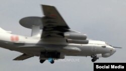 Скрін з публікації телеграм-каналів про передачу літака А-50 ВКС Росії восени 2023 року