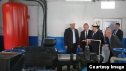 Садыр Жапаров на открытии водозабора в Оше, 31 августа 2023 г.