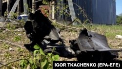 Уламки ракети після обстрілу РФ промислової зони в Одесі, Україна, 18 травня 2023 року. Фото ілюстративне