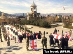 აფხაზეთიდან გადმოსვენებულების პანაშვიდი სამებაში