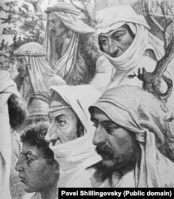 O schiță intitulată Tipuri de armeni, realizată în 1933.