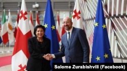 Саломе Зурабишвили и Шарль Мишель