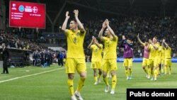 Казакстандын курама командасы жеңиштен кийин. Астана. 26-март, 2023-жыл