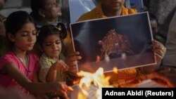 Молитва за успішність місії «Чандраян-3» в столиці Індії Делі