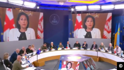 Выступление президента Грузии на Крымской платформе по видеосвязи