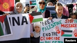 Газадагы палестиналыктарды колдоо акциясы. Бишкек, 28-октябрь, 2023-жыл