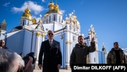 Američki predsjednik Joe Biden i ukrajinski predsjednik Volodimir Zelenski u Kijevu 20. februara