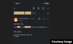 Studenții erau anunțați prin email ca au trecut examenele