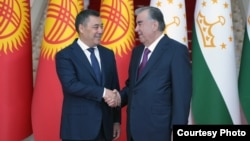Садыр Жапаров и Эмомали Рахмон. 14 сентября, Душанбе