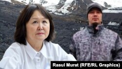 Динара Кутманова жана Кемелбек Кутманов. Коллаж.