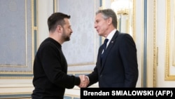 Volodimir Zelenszkij és Antony Blinken Kijevben 2024. május 14-én