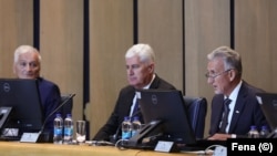 Rukovodstvo Doma naroda - Nikola Špirić, Dragan Čović i Kemal Ademović - na sjednici 3. juna 2024.