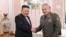 Liderul nord-coreean Kim Jong Un îl întâlnește pe ministrul rus al apărării, Serghei Șoigu, 26 iulie 2023
