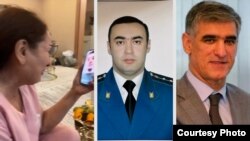 Colaj: femeia despre care se spune că este mama lui Rustam Ashurov, Dilshod Saidmuradov și Shuhrat Ismatulloev, vicepreședintele Oriyonbank.