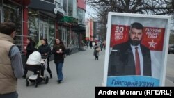 Választási plakát Gagauziában 2023. március 31-én