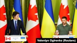 Владимир Зеленский жана Жастин Трюдо. 10-июнь, 2023-жыл. Киев. 