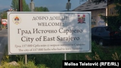 Jedna od tabli koju je postavio gradonačelnik Istočnog Sarajeva Ljubiša Ćosić, 5. juli 2023.