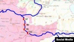 Месторасположение будущего Казарманского каскада ГЭС, проект Министерства энергетики КР от 2013 год.