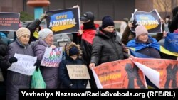 Акція родичів військовополонених«Моє серце в полоні». Запоріжжя, 17 грудня 2023 року