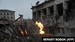 Dëmet e shkaktuara në Harkiv nga sulmet ruse më 2 janar 2024. 