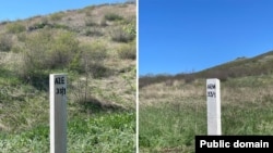 Армян-азери чек арасында пайда болгон белгилер. 23-апрель, 2024-жыл. 